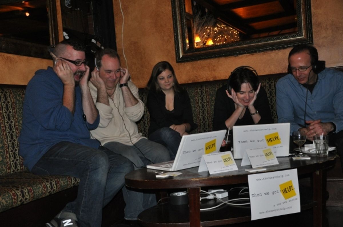 Blake Hammond, Jill Santoriello, and Edward B. Kessel enjoy the episode 
 at 